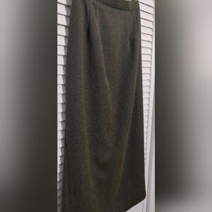 Positive Attitude Olive Textured Midi/Maxi Skirt